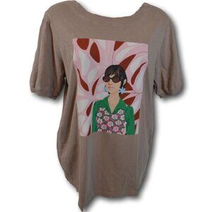 Bijou Karman Graphic Printed Short Sleeves T Shirt Size: XL